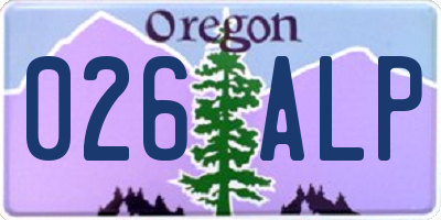 OR license plate 026ALP