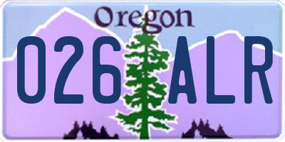 OR license plate 026ALR