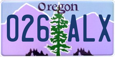 OR license plate 026ALX