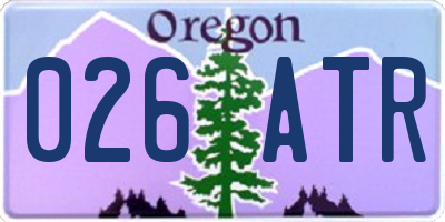 OR license plate 026ATR