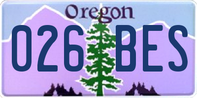 OR license plate 026BES