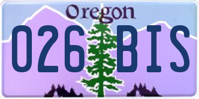 OR license plate 026BIS
