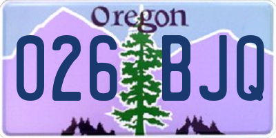 OR license plate 026BJQ