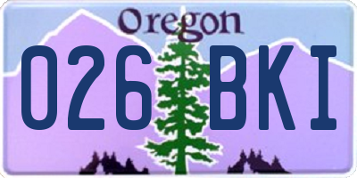 OR license plate 026BKI