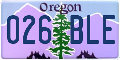 OR license plate 026BLE
