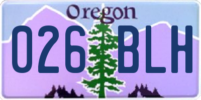 OR license plate 026BLH