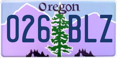 OR license plate 026BLZ