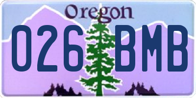 OR license plate 026BMB