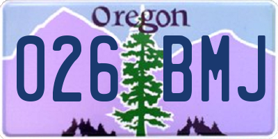 OR license plate 026BMJ