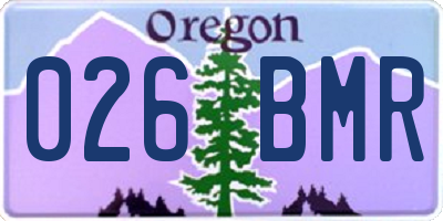 OR license plate 026BMR