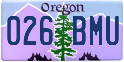 OR license plate 026BMU