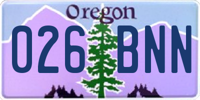 OR license plate 026BNN