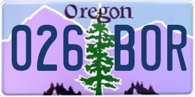 OR license plate 026BOR