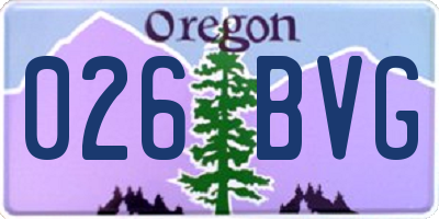 OR license plate 026BVG