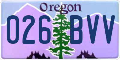 OR license plate 026BVV
