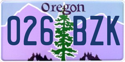 OR license plate 026BZK