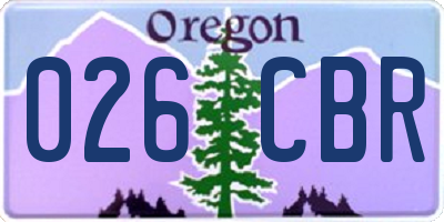 OR license plate 026CBR