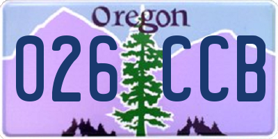 OR license plate 026CCB