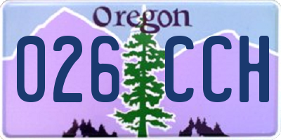 OR license plate 026CCH