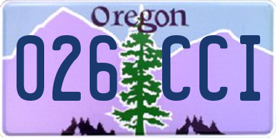 OR license plate 026CCI