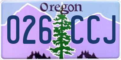 OR license plate 026CCJ