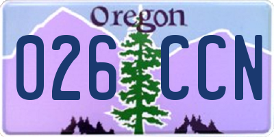 OR license plate 026CCN