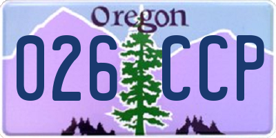 OR license plate 026CCP