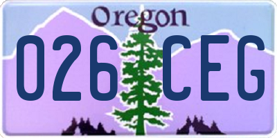 OR license plate 026CEG