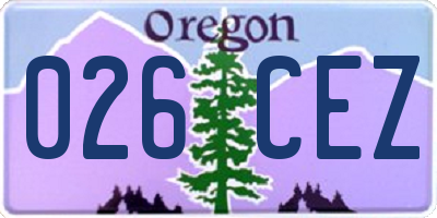 OR license plate 026CEZ