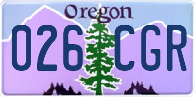 OR license plate 026CGR