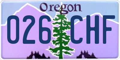 OR license plate 026CHF