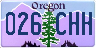 OR license plate 026CHH