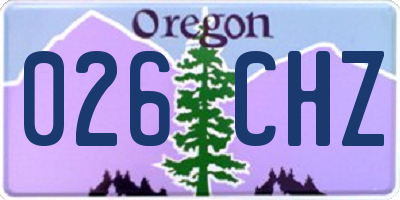 OR license plate 026CHZ