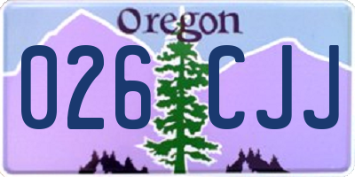 OR license plate 026CJJ