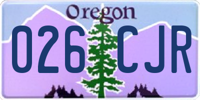 OR license plate 026CJR