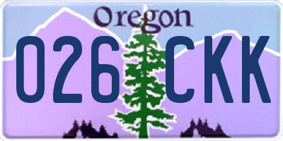 OR license plate 026CKK
