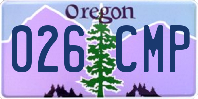 OR license plate 026CMP