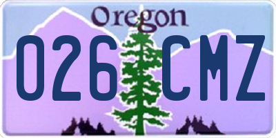 OR license plate 026CMZ