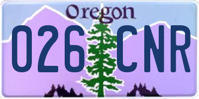 OR license plate 026CNR