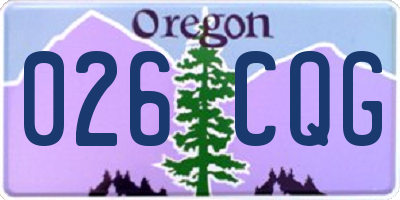 OR license plate 026CQG