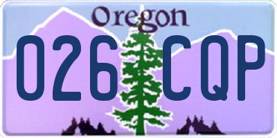 OR license plate 026CQP