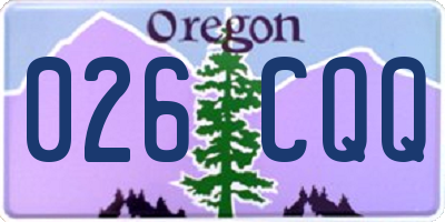 OR license plate 026CQQ