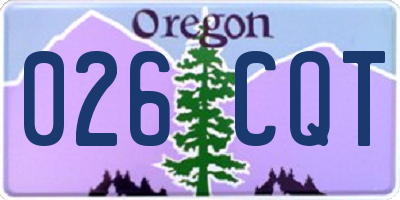 OR license plate 026CQT
