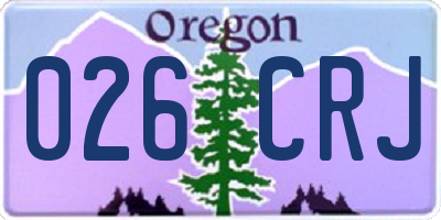 OR license plate 026CRJ