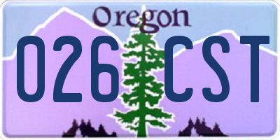 OR license plate 026CST