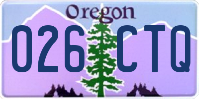 OR license plate 026CTQ