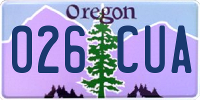 OR license plate 026CUA