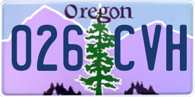 OR license plate 026CVH