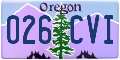 OR license plate 026CVI