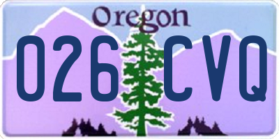 OR license plate 026CVQ